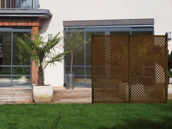 Privat térelválasztó panel, 1x2 m, barna 3.Kép