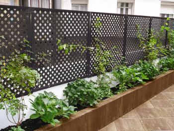 Privat térelválasztó panel, 1x2m, antracit 2.Kép
