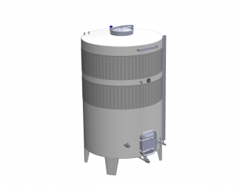 Erjesztő-áztató tartály dupla hűtőköpennyel INOX 1500L 2.Kép