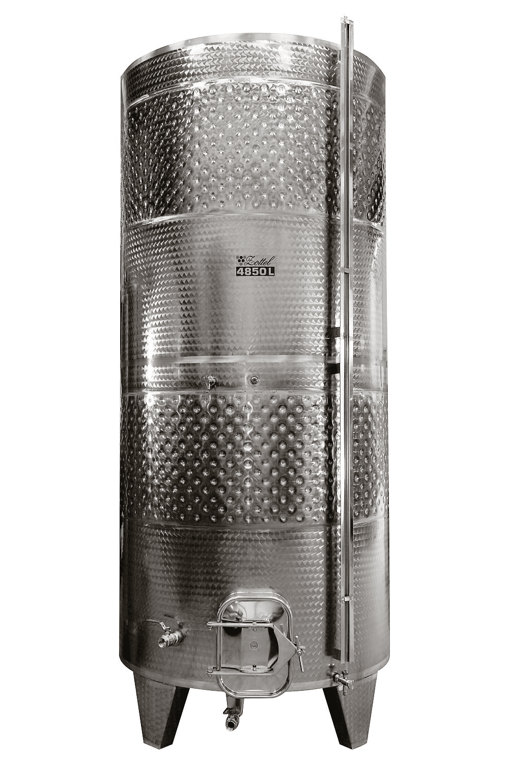 Erjesztő-áztató tartály dupla hűtőköpennyel INOX 2600L