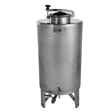INOX pálinkás és olaj tartály 300 l - INOX csappal 1.Kép