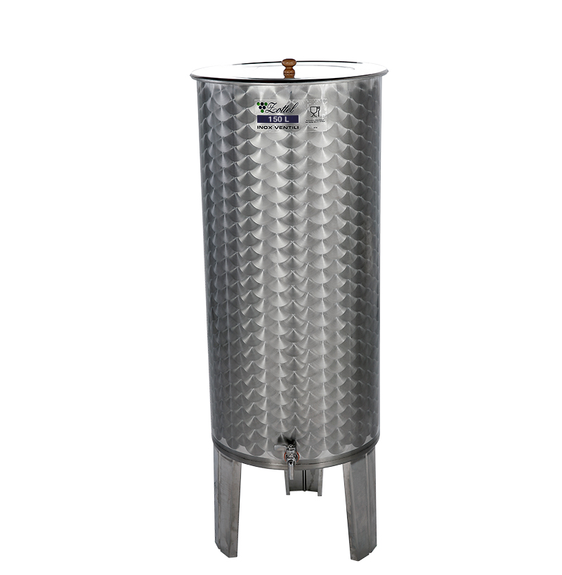 Úszófedeles INOX bortartály 150 l