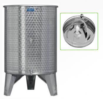 Úszófedeles INOX bortartály 500 l, 2 csapos, pumpás szettel 1.Kép