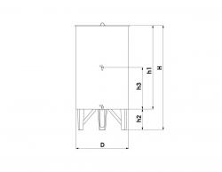 Úszófedeles INOX bortartály 600 l, 2 csapos 2.Kép