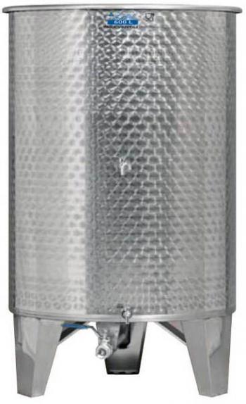 Úszófedeles INOX bortartály 600 l, 3 csapos 1.Kép