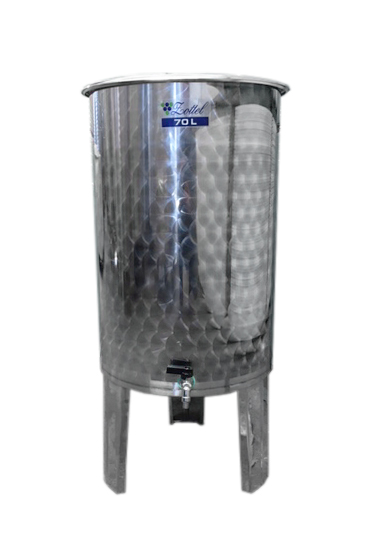 Úszófedeles INOX bortartály 70 l