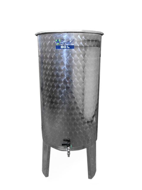 Úszófedeles INOX bortartály 80 l