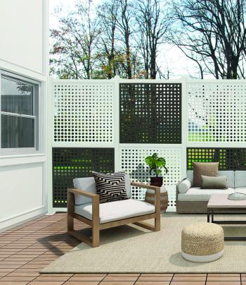 Moon dekoratív panel fehér, kör mintázattal 1x1 m 2.Kép