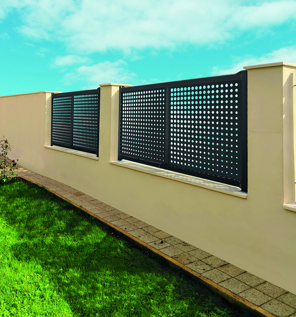 Moon dekoratív panel antracit, kör mintázattal 1x1 m