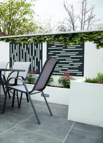 Nautic dekoratív panel antracit, vonal mintázattal 1x1 m 2.Kép