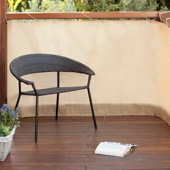 BALCONY EASY szőtt háló korlátra fém fűzőlyukakkal 0,9x5m homok Kép