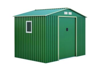 METALSHED MALLORCA kerti fém tároló ház zöld 2,78 x 2,12 x 1,94 m 2.Kép