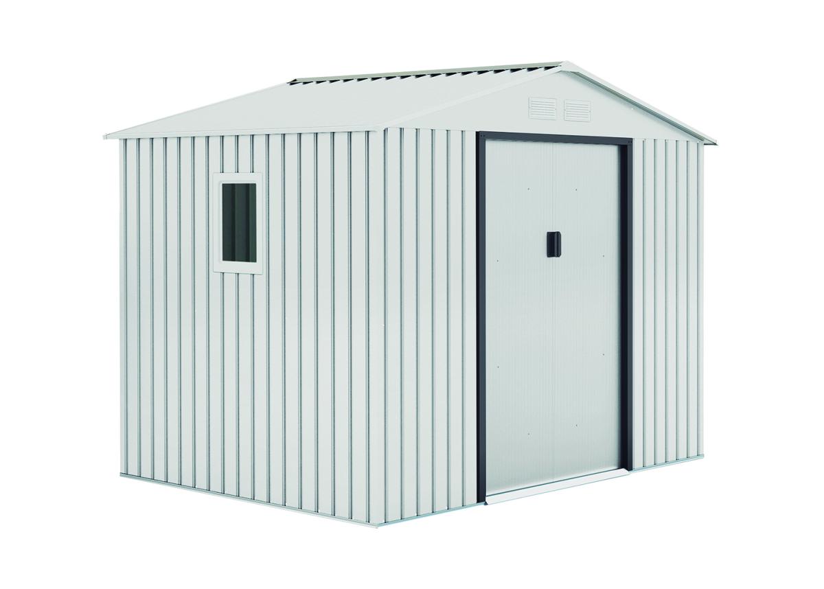 METALSHED MALLORCA kerti fém tároló ház fehér 2,78 x 2,12 x 1,94 m