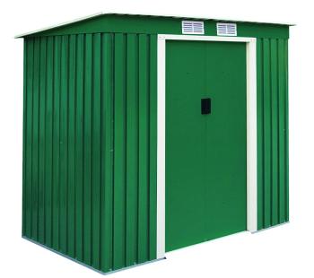 METALSHED CRETA kerti fém tároló ház szürke 2,16 x 1,71 x 1,30 m 3.Kép